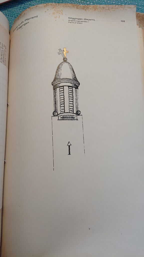 Skizze - Turm mit Goldkreuz 1912