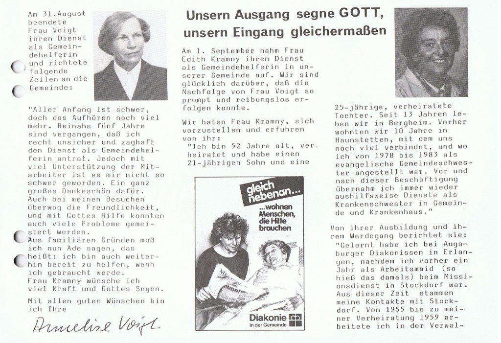 Gemeindezeitung Herbst 1985