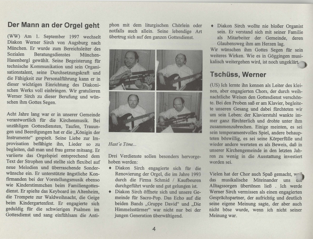 Gemeindebrief Sommer 1997 Seite 4