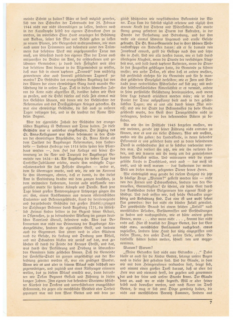 Evangelisches Gemeindeblatt für Augsburg und Umgebung Nr. 2-1947
