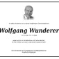 Trauer Nachruf Wolfgang Wunderer