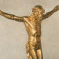 Der goldene Jesus - Gipsfigur